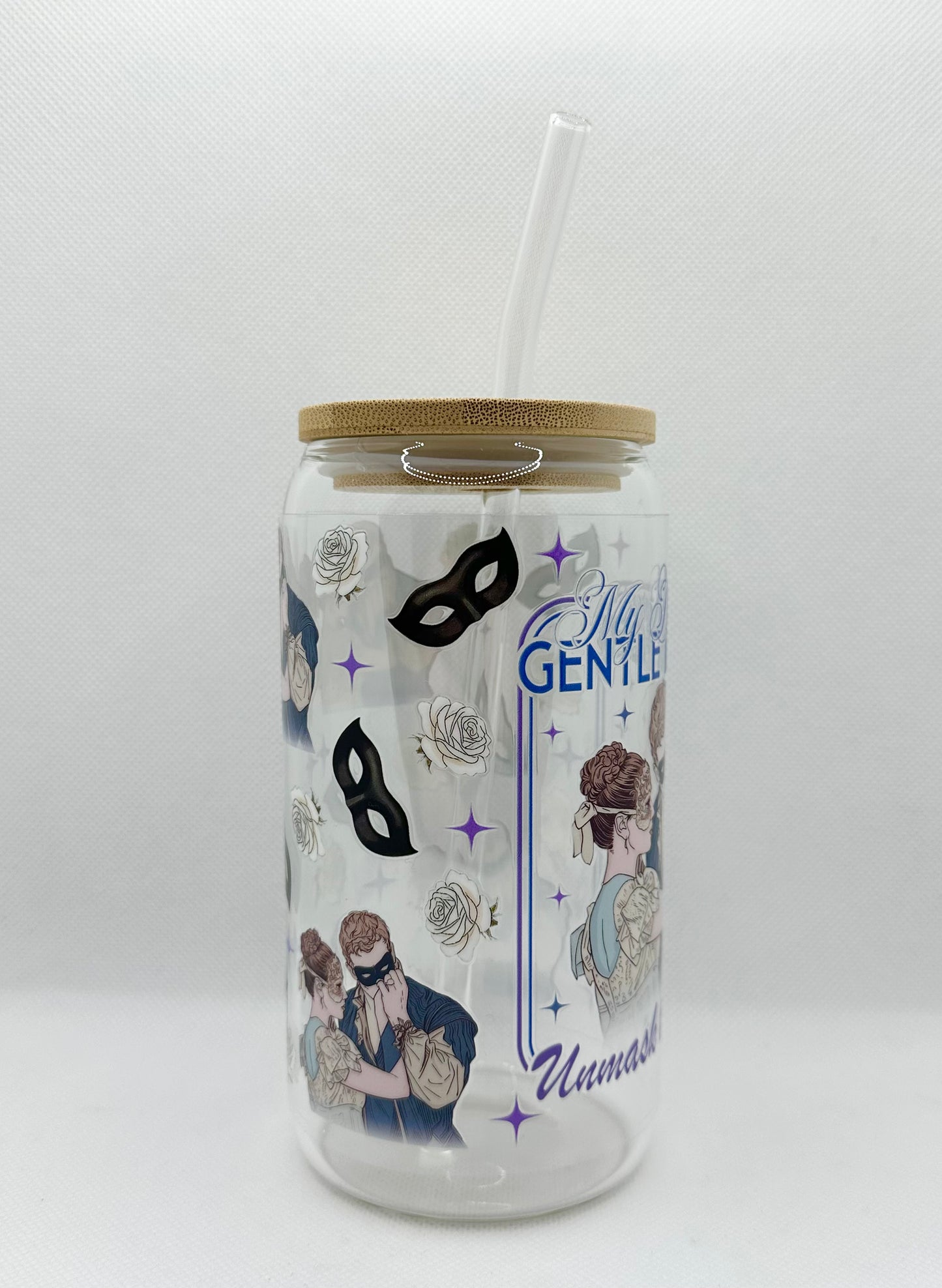 Masquerade Ball B TV Show 16oz Glass Tumbler with Straw
