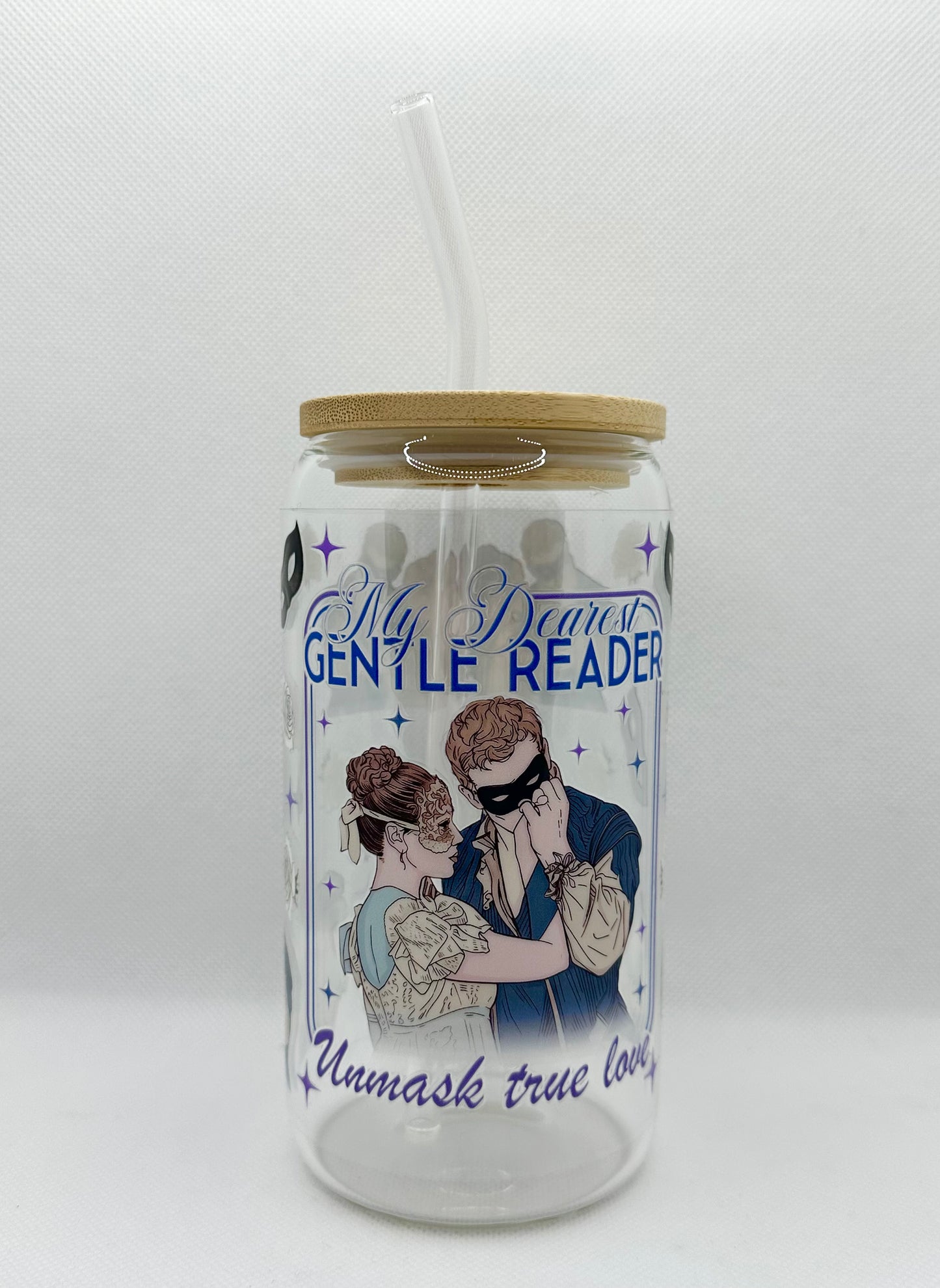 Masquerade Ball B TV Show 16oz Glass Tumbler with Straw