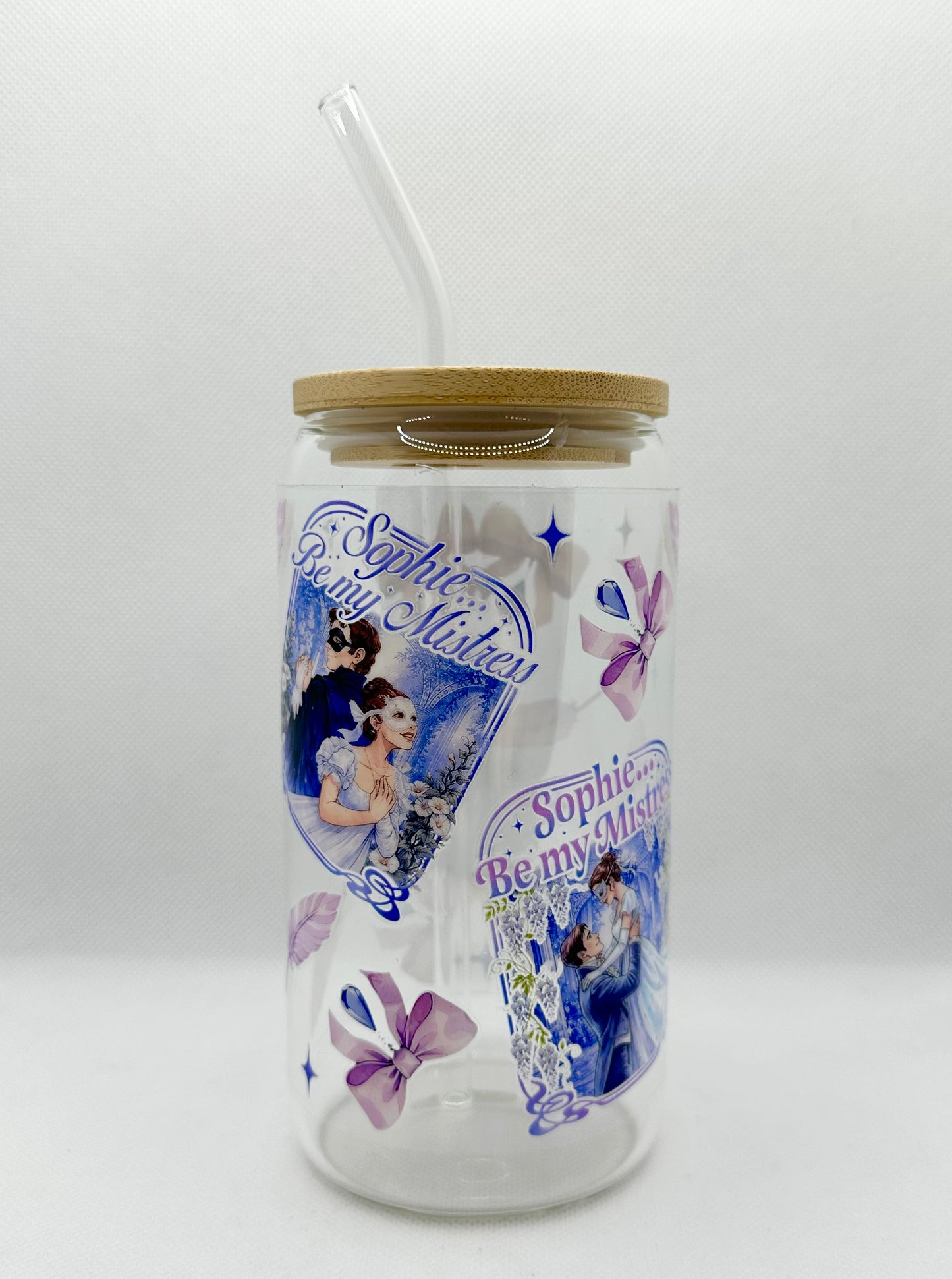 'Be My Mistress' B TV Show 16oz Glass Tumbler with Straw