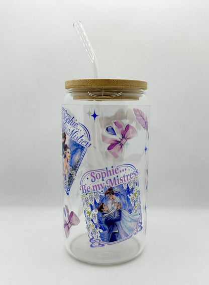 'Be My Mistress' B TV Show 16oz Glass Tumbler with Straw