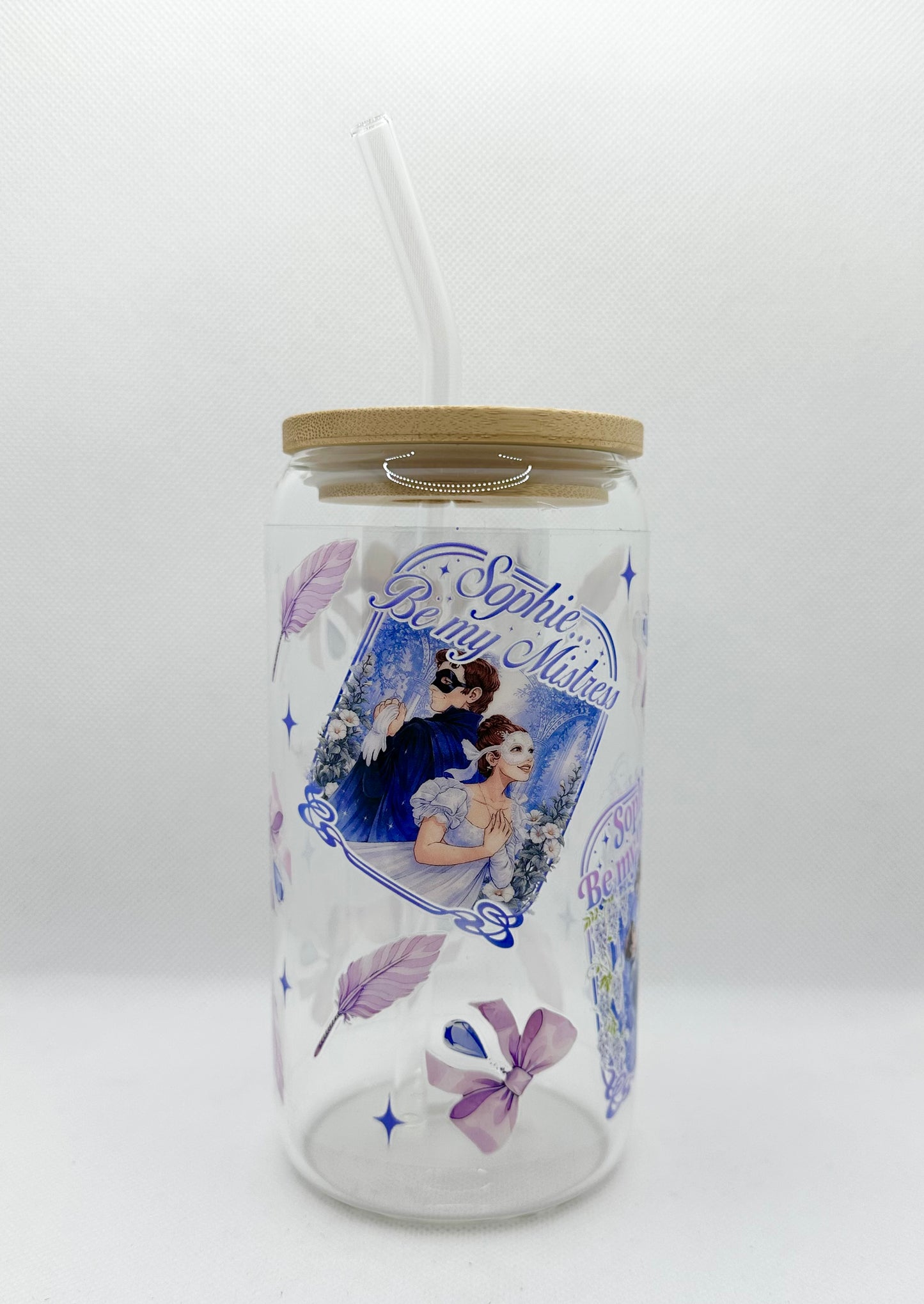 'Be My Mistress' B TV Show 16oz Glass Tumbler with Straw