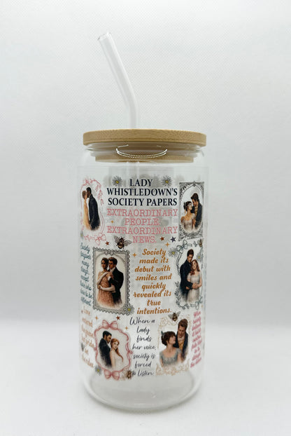 B Couples, B TV Show 16oz Glass Tumbler with Straw