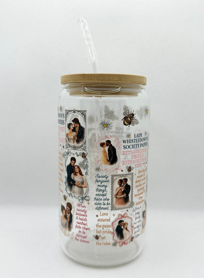 B Couples, B TV Show 16oz Glass Tumbler with Straw