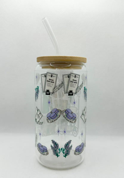 Dearest Gentle Reader 16oz Glass Tumbler with Straw