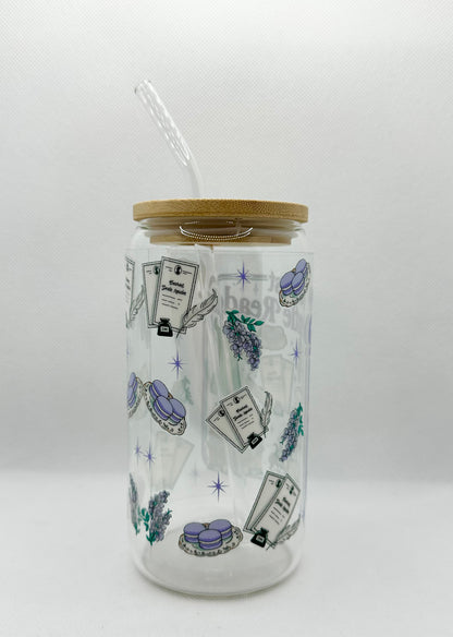 Dearest Gentle Reader 16oz Glass Tumbler with Straw