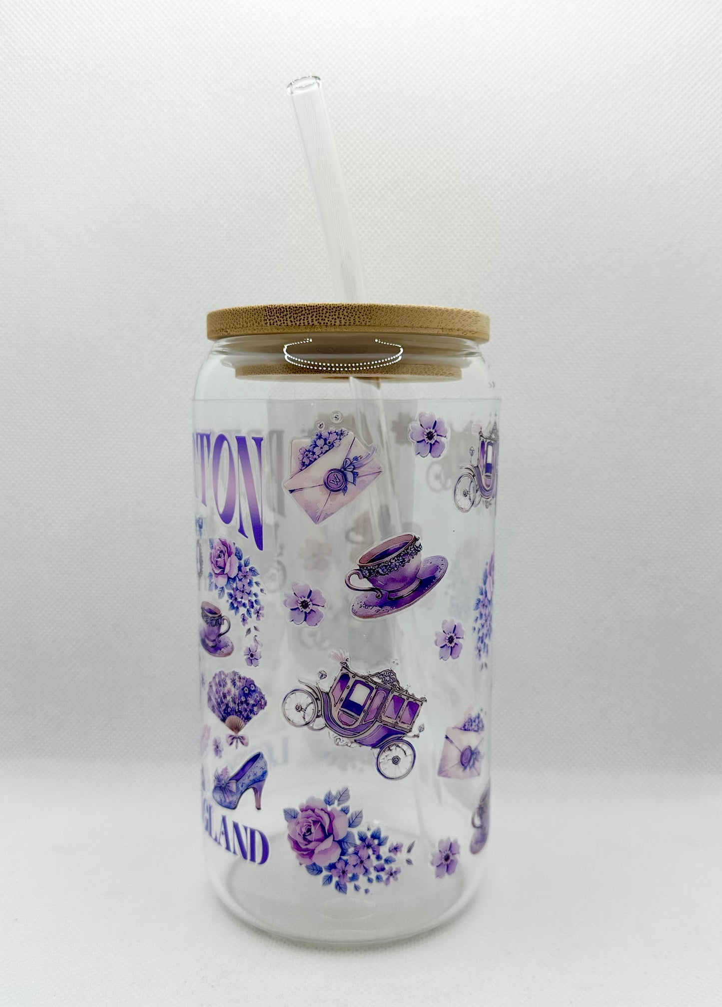 B TV Show 16oz Glass Tumbler with Straw