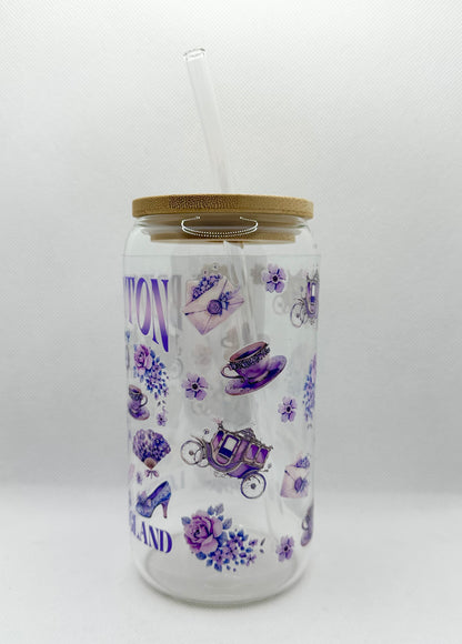 B TV Show 16oz Glass Tumbler with Straw