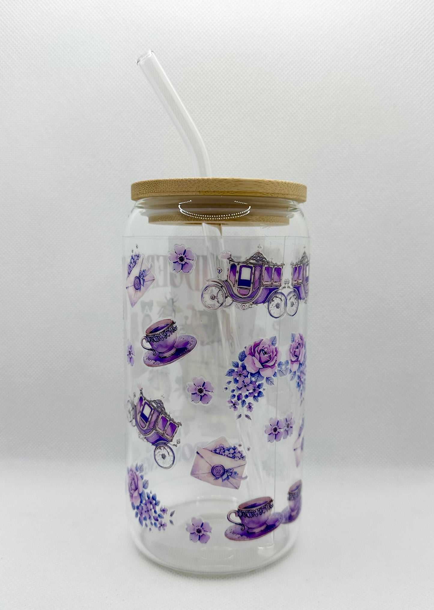 B TV Show 16oz Glass Tumbler with Straw