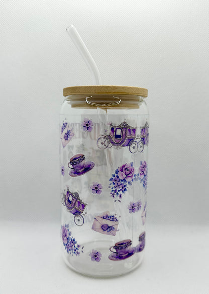 B TV Show 16oz Glass Tumbler with Straw