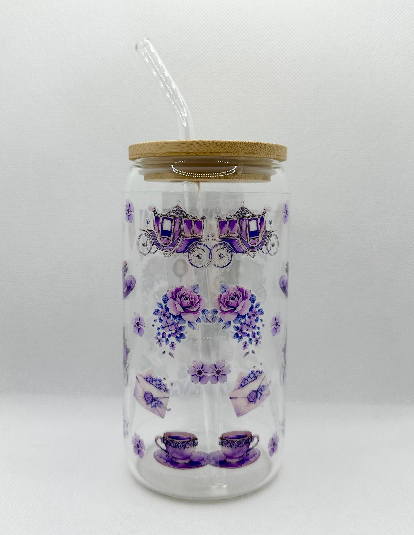 B TV Show 16oz Glass Tumbler with Straw