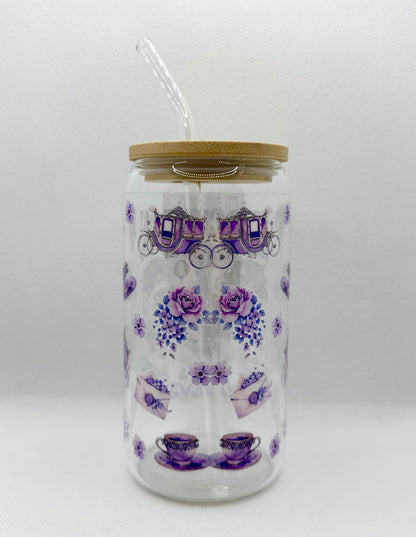 B TV Show 16oz Glass Tumbler with Straw