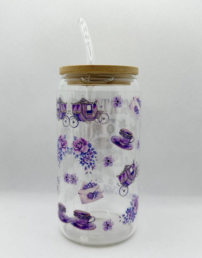 B TV Show 16oz Glass Tumbler with Straw
