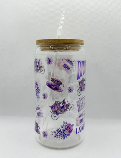 B TV Show 16oz Glass Tumbler with Straw