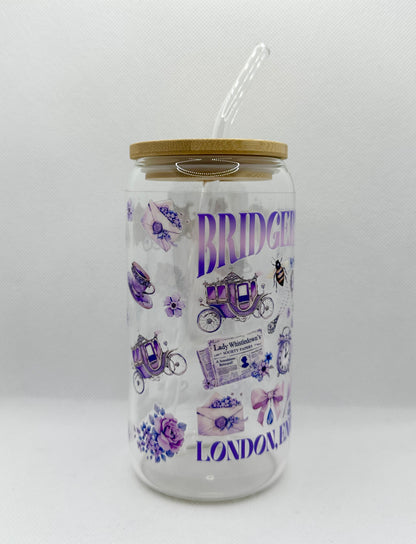 B TV Show 16oz Glass Tumbler with Straw