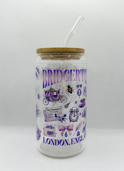 B TV Show 16oz Glass Tumbler with Straw