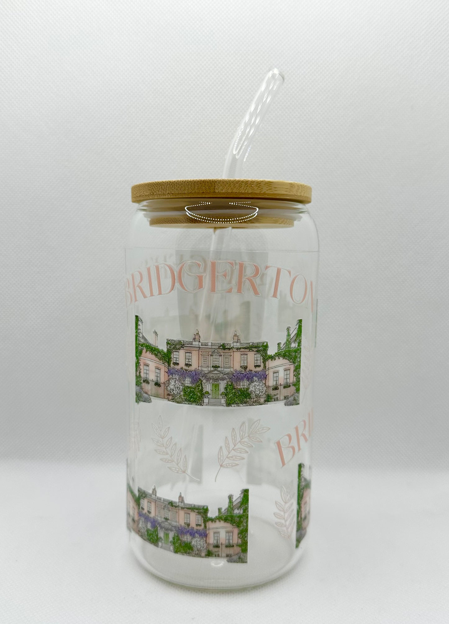 B House 16oz Glass Tumbler with Straw