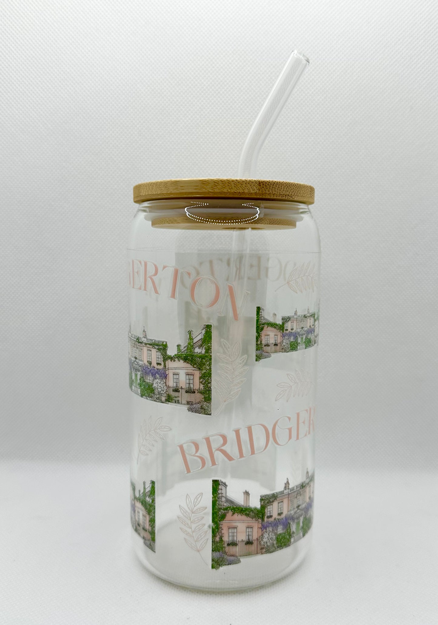 B House 16oz Glass Tumbler with Straw