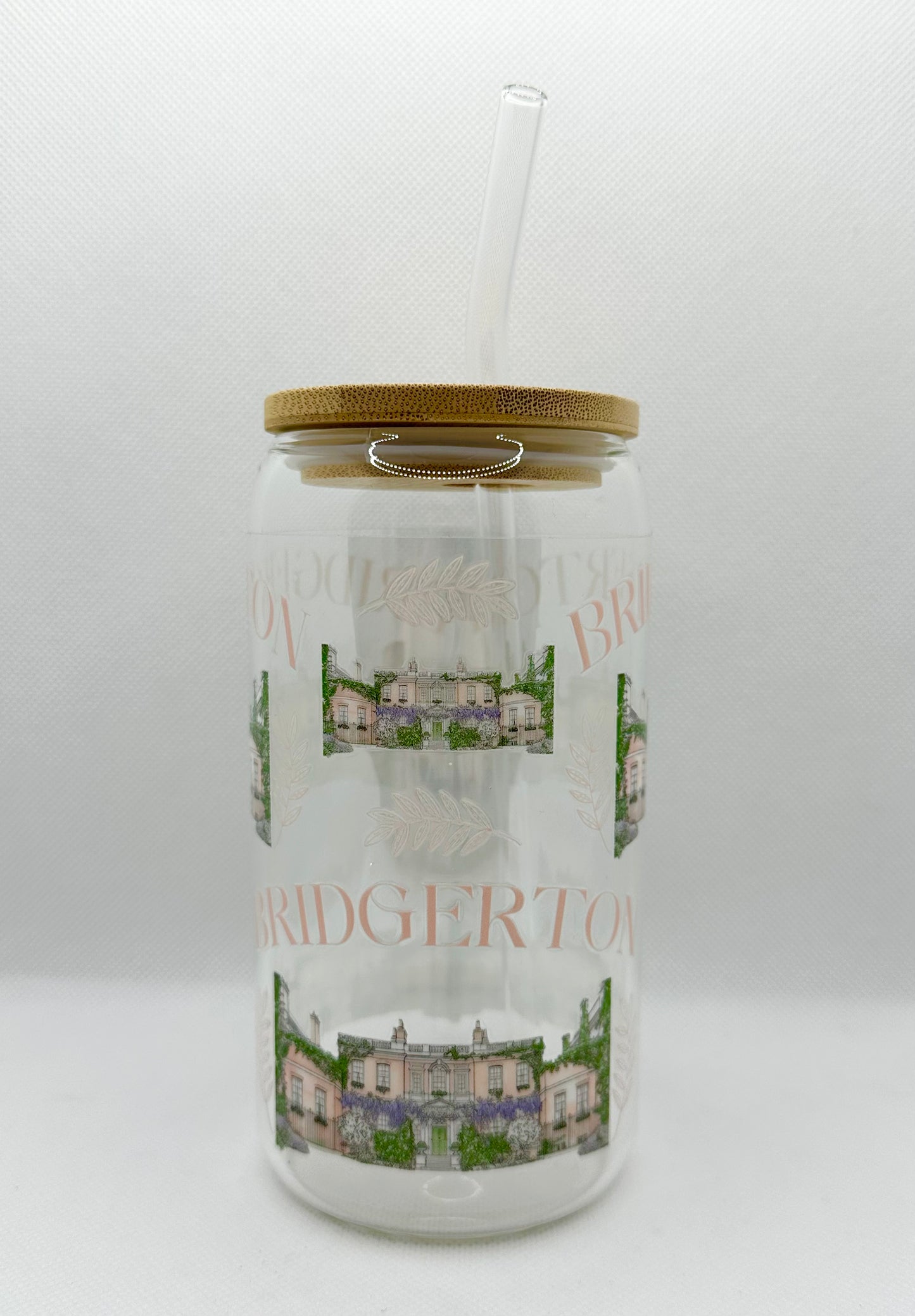 B House 16oz Glass Tumbler with Straw
