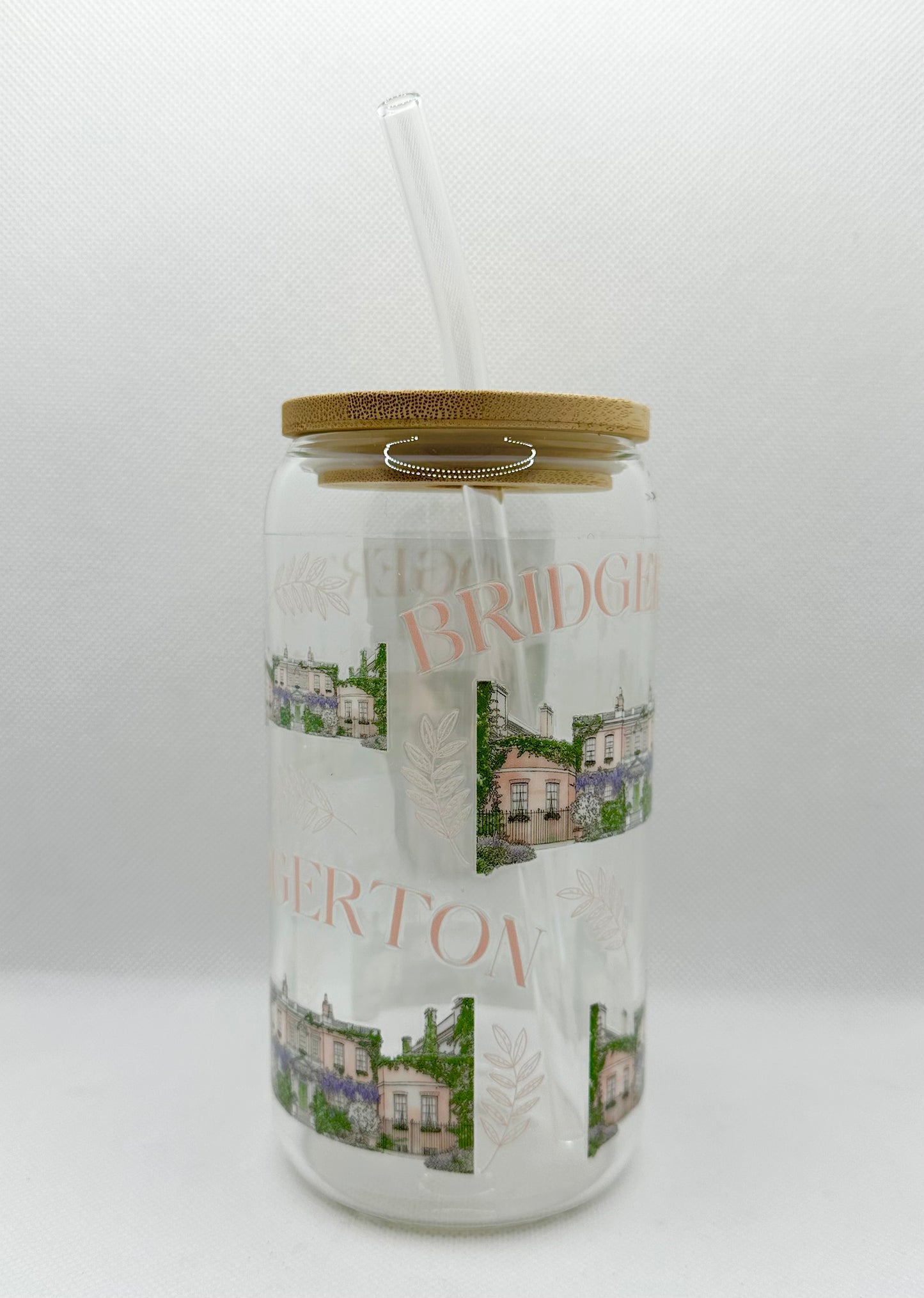 B House 16oz Glass Tumbler with Straw