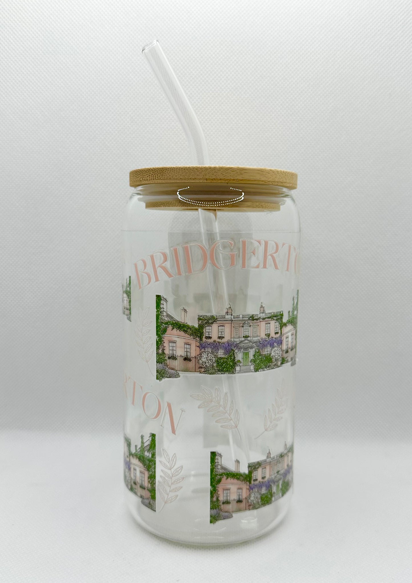 B House 16oz Glass Tumbler with Straw