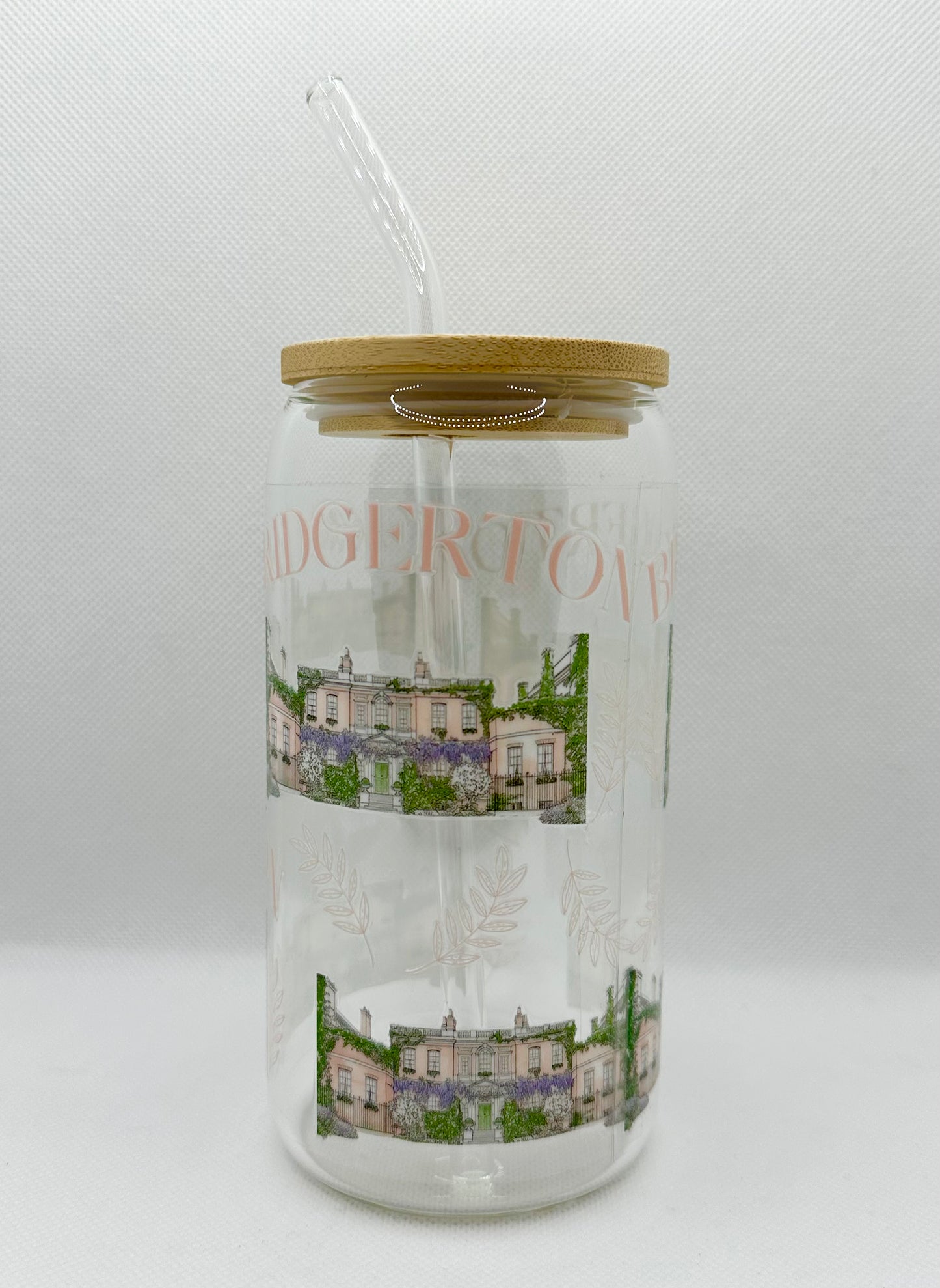 B House 16oz Glass Tumbler with Straw
