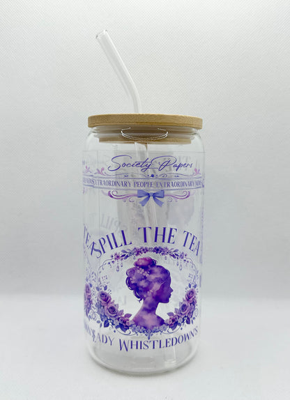 Lady W 16oz Glass Tumbler with Straw