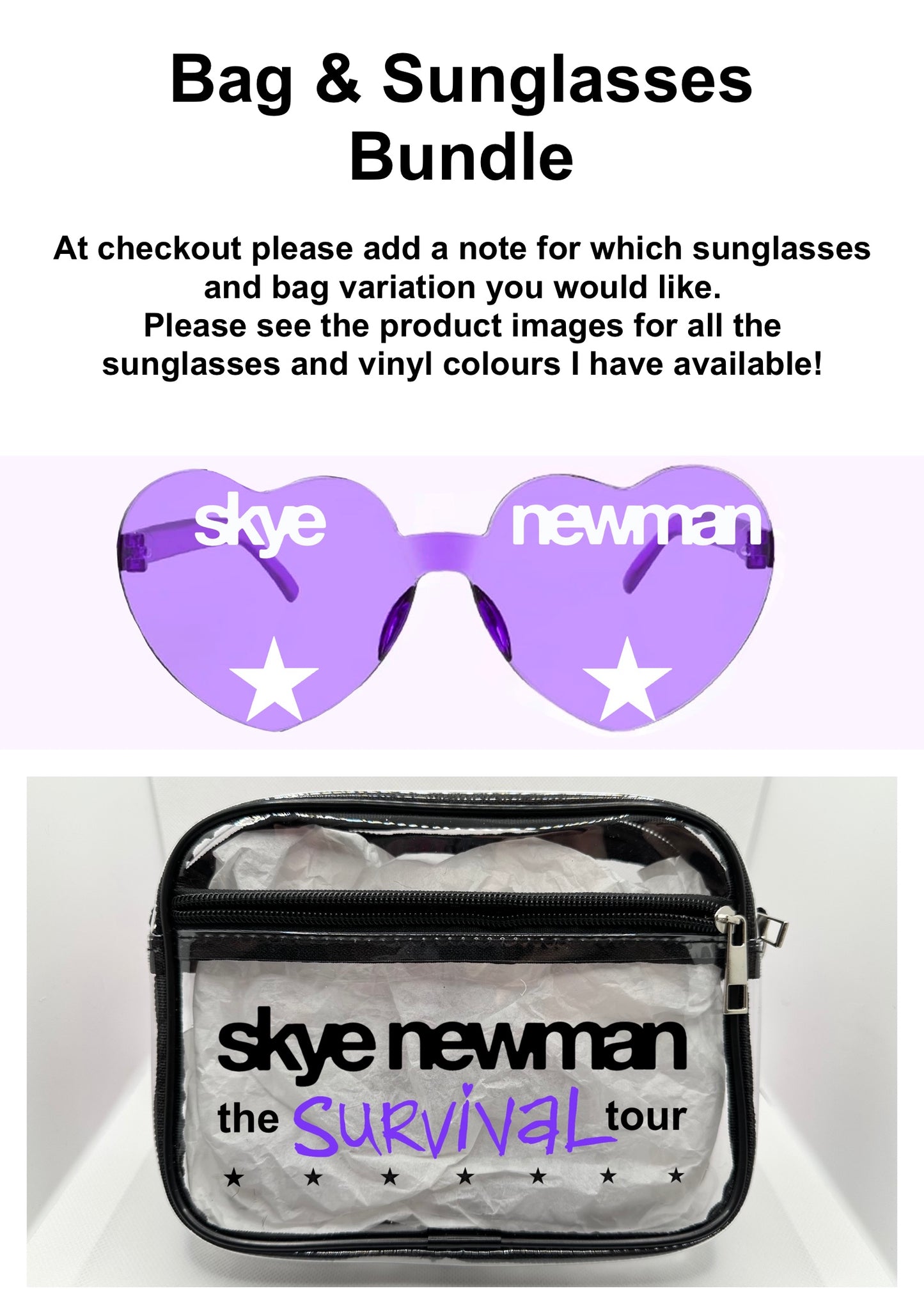SN 2026 Tour Concert Bag Clear Stadium Approved PVC Concert Crossbody Bag