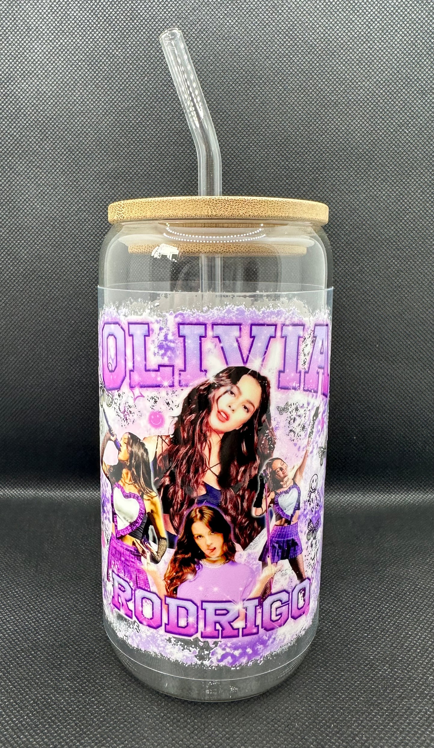 OR 16oz Clear Glass Tumbler with Straw