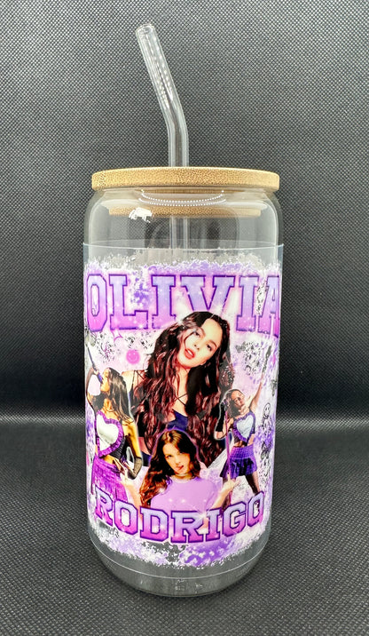 OR 16oz Clear Glass Tumbler with Straw