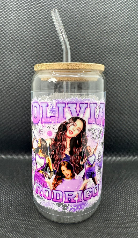 OR 16oz Clear Glass Tumbler with Straw