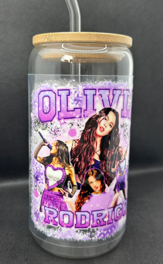 OR 16oz Clear Glass Tumbler with Straw