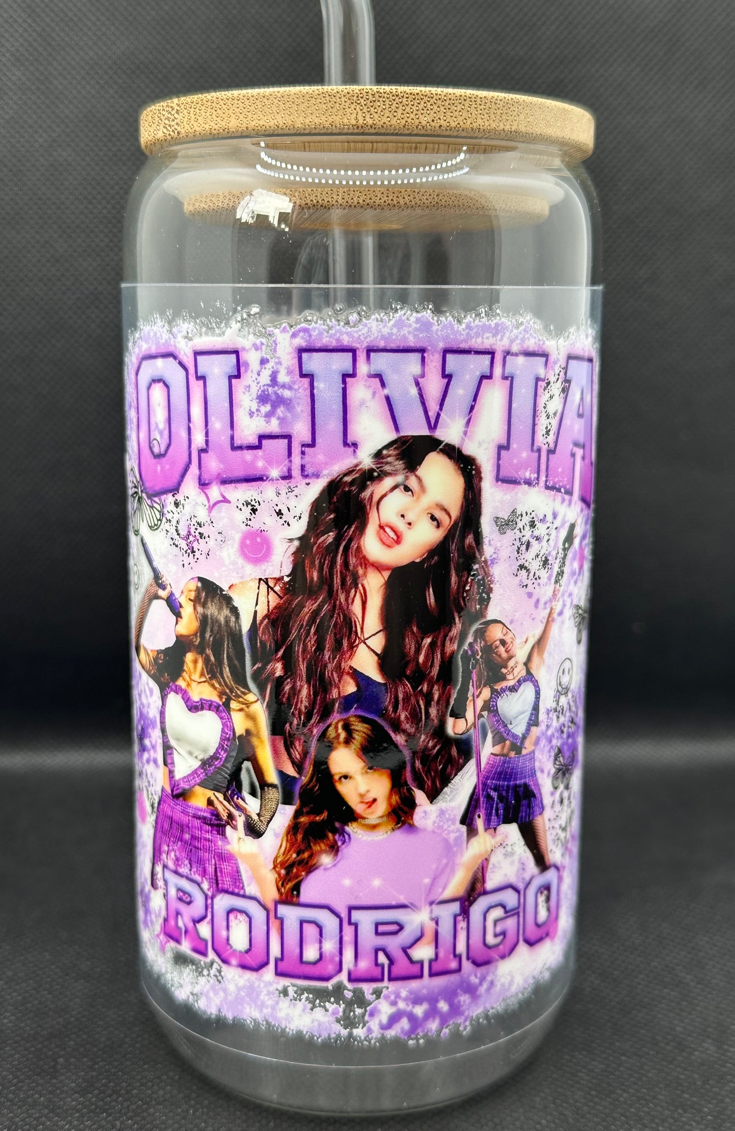 OR 16oz Clear Glass Tumbler with Straw