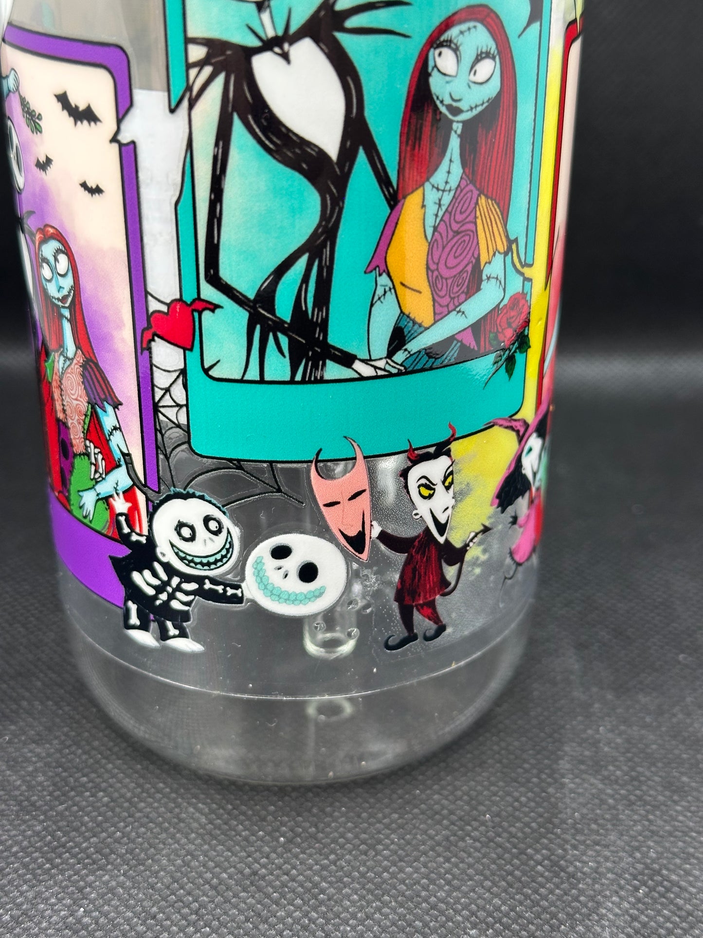 Halloween Animation Movie inspired 16oz Clear Glass Tumbler with Straw