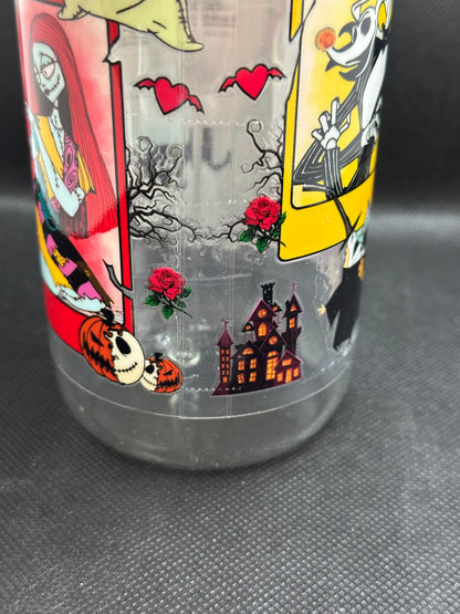 Halloween Animation Movie inspired 16oz Clear Glass Tumbler with Straw