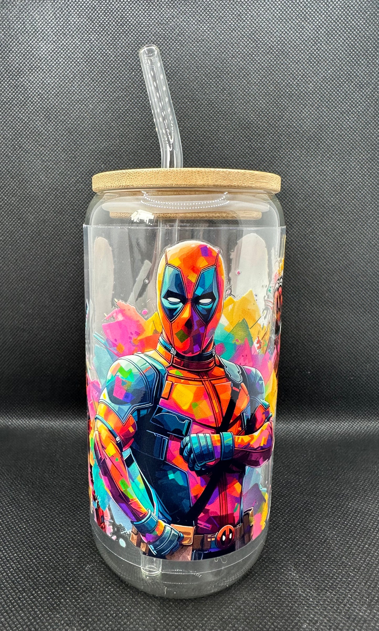 Anti-Hero inspired 16oz Clear Glass Tumbler with Straw