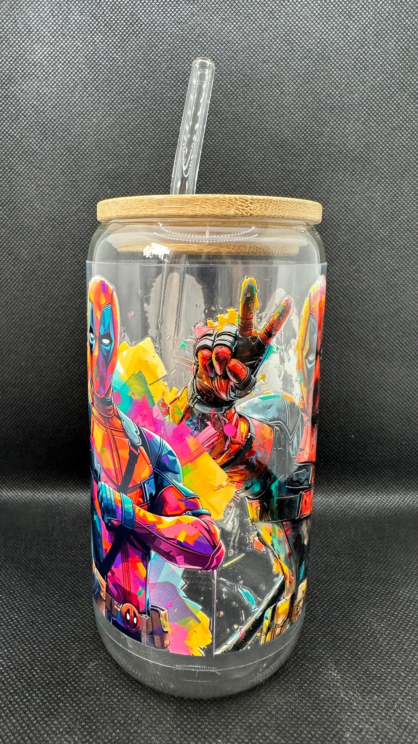 Anti-Hero inspired 16oz Clear Glass Tumbler with Straw