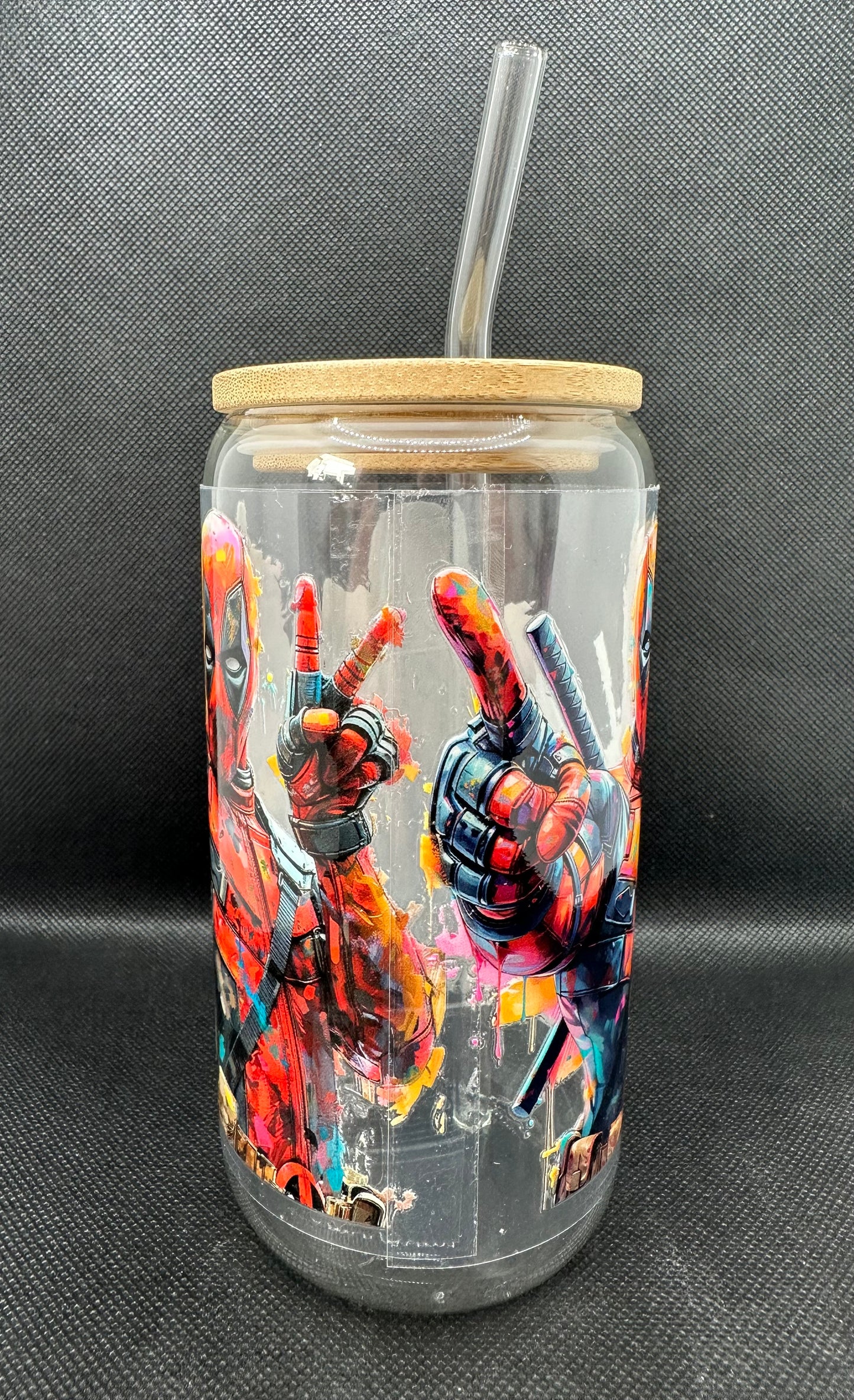 Anti-Hero inspired 16oz Clear Glass Tumbler with Straw