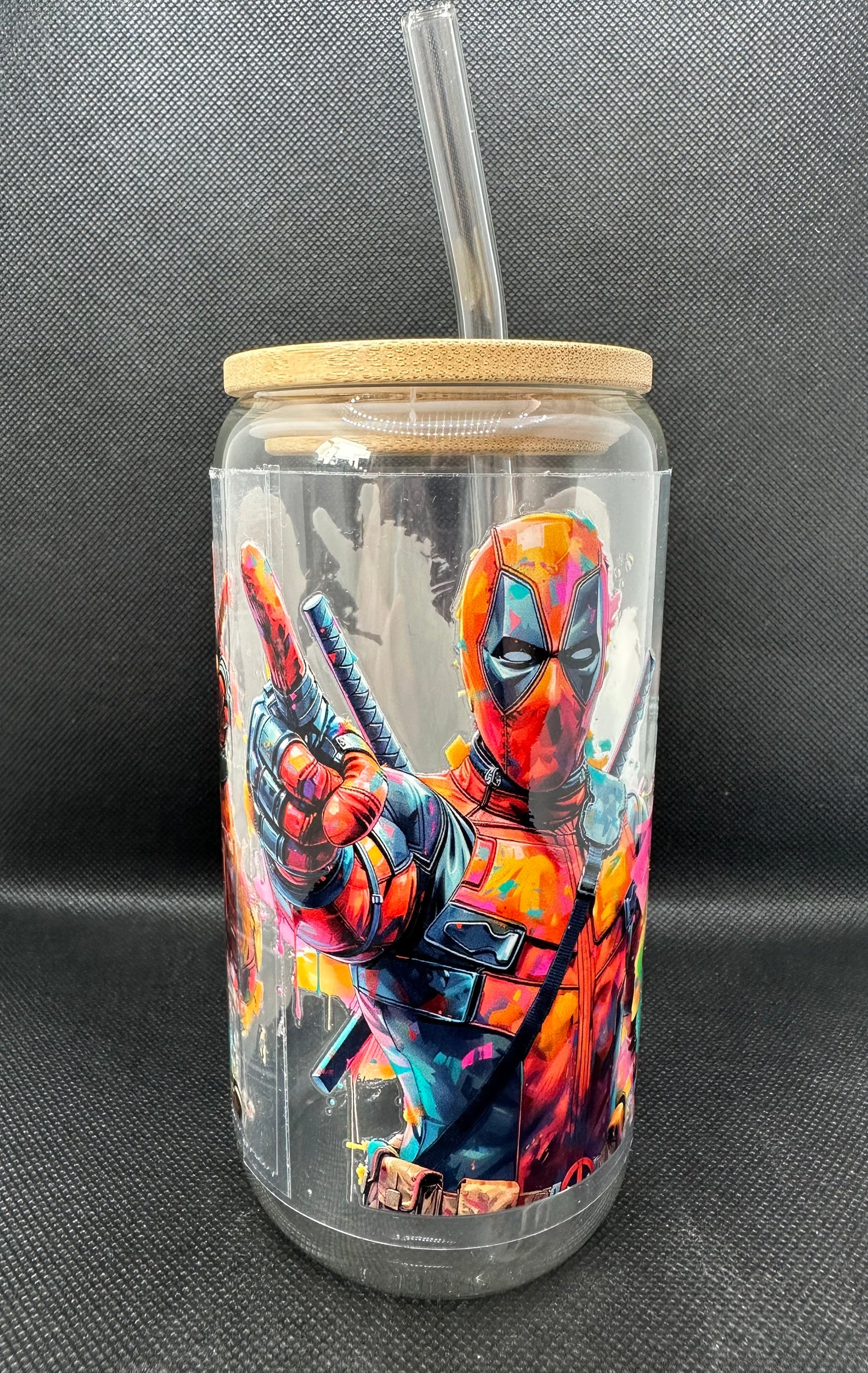 Anti-Hero inspired 16oz Clear Glass Tumbler with Straw