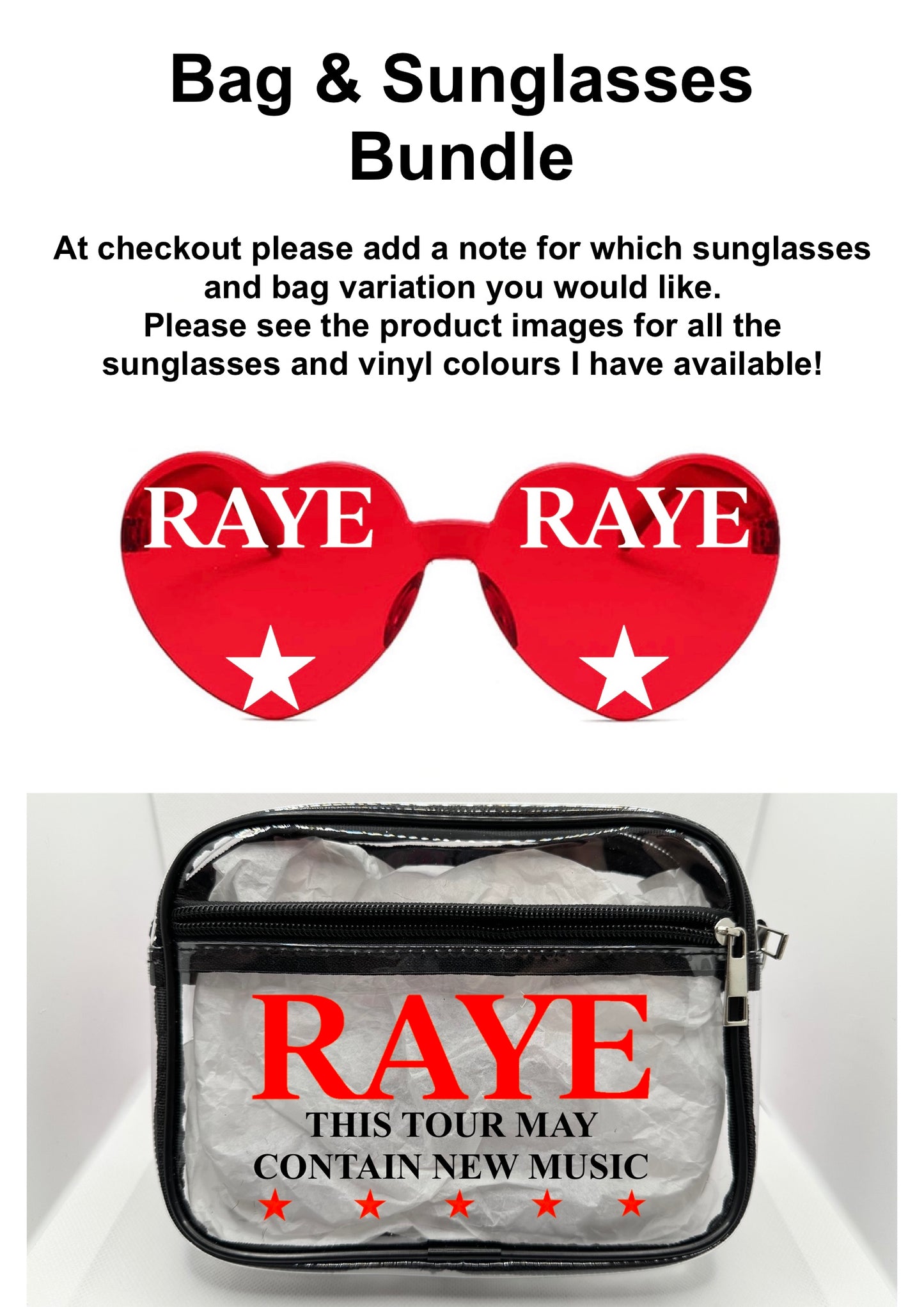 R Tour Concert Bag Clear Stadium Approved PVC Concert Crossbody Bag