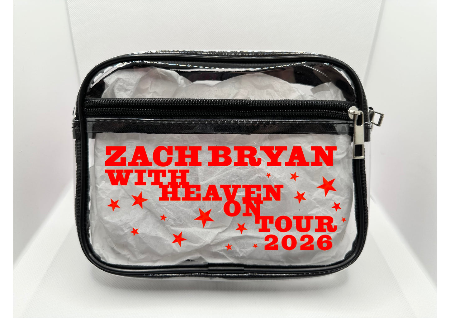 ZB 2026 Tour Concert Bag Clear Stadium Approved PVC Concert Crossbody