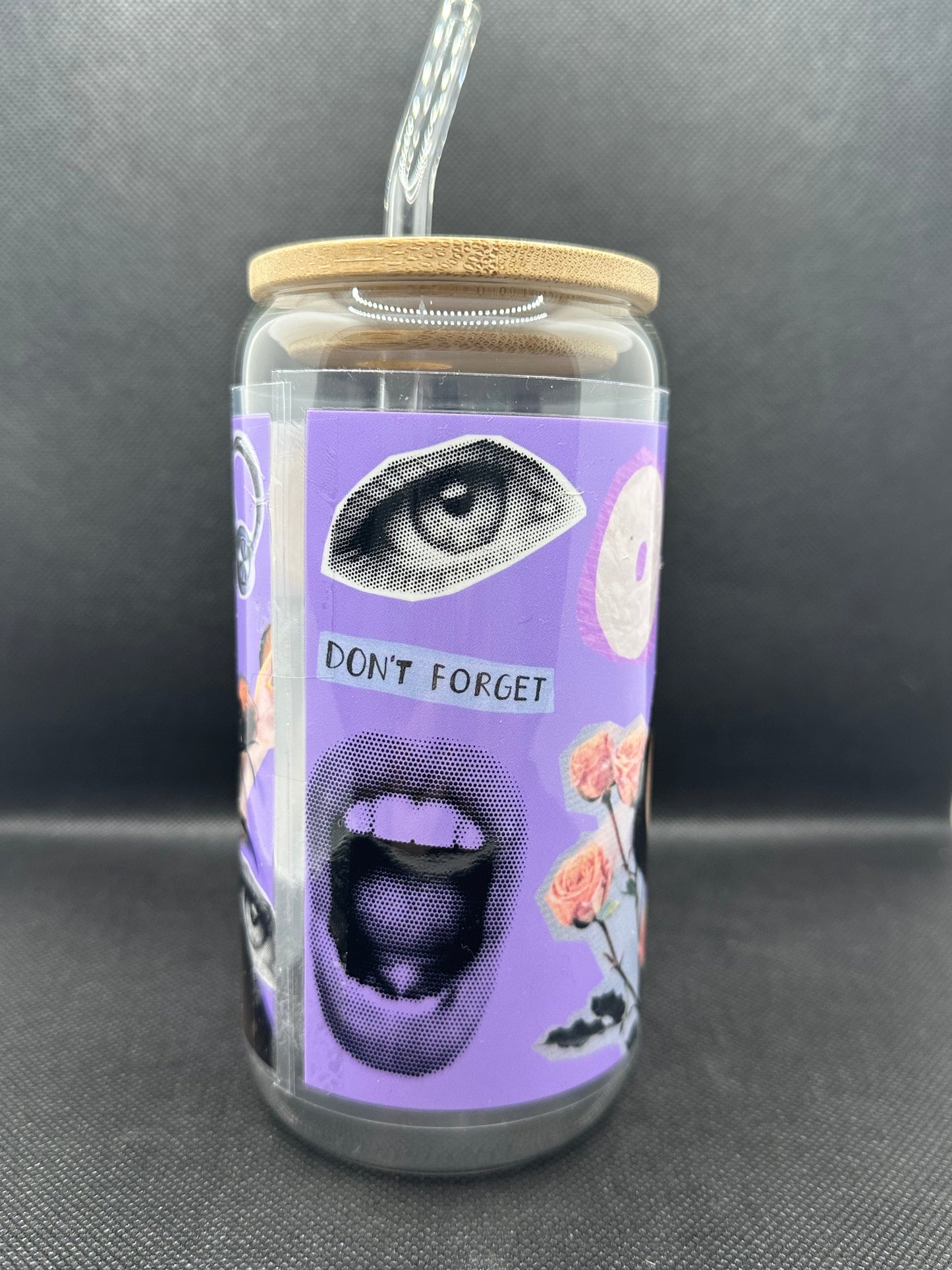 OR GUTS Era 16oz Clear Glass Tumbler with Straw
