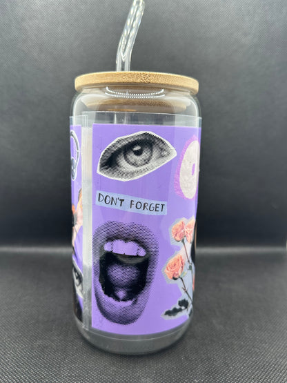 OR GUTS Era 16oz Clear Glass Tumbler with Straw
