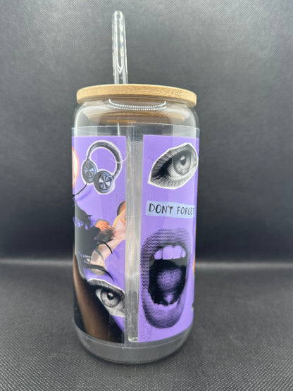 OR GUTS Era 16oz Clear Glass Tumbler with Straw