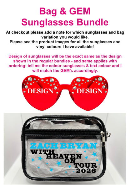 ZB 2026 Tour Concert Bag Clear Stadium Approved PVC Concert Crossbody
