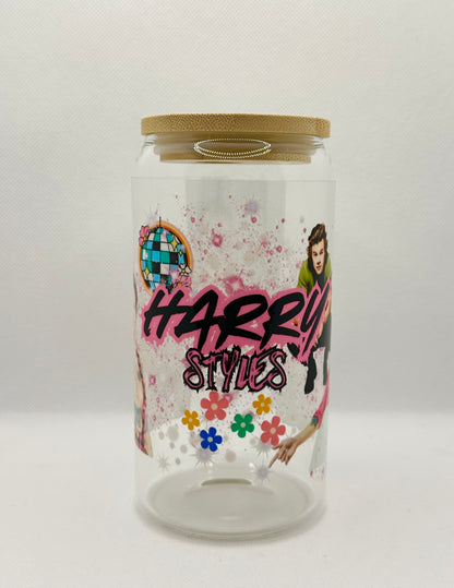 HS 16oz Clear Glass Tumbler with Straw