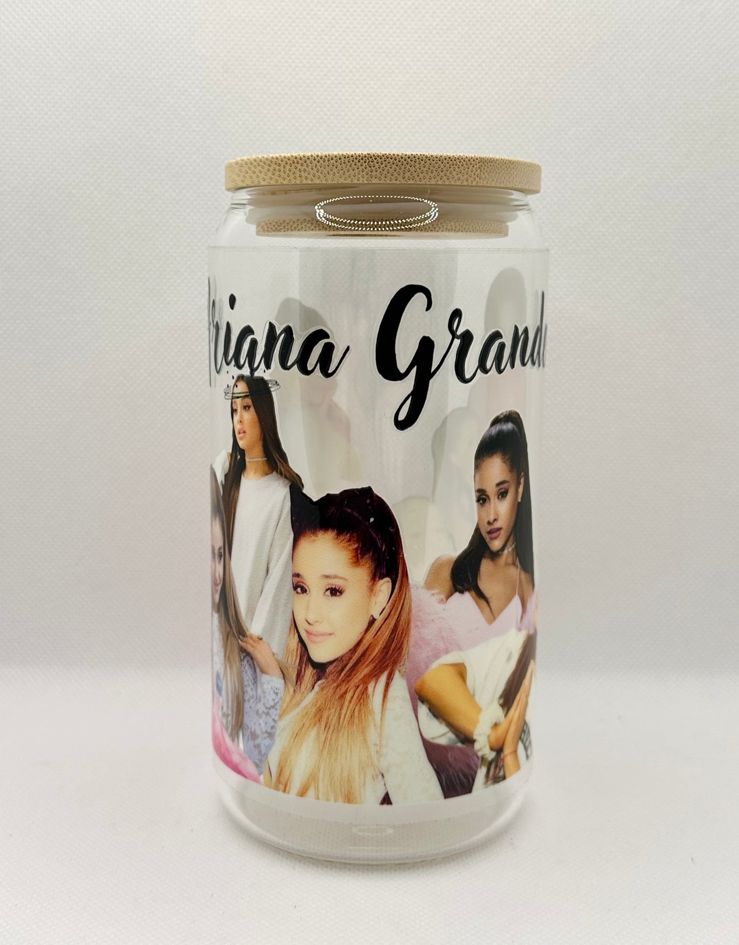 AG 16oz Clear Glass Tumbler with Straw