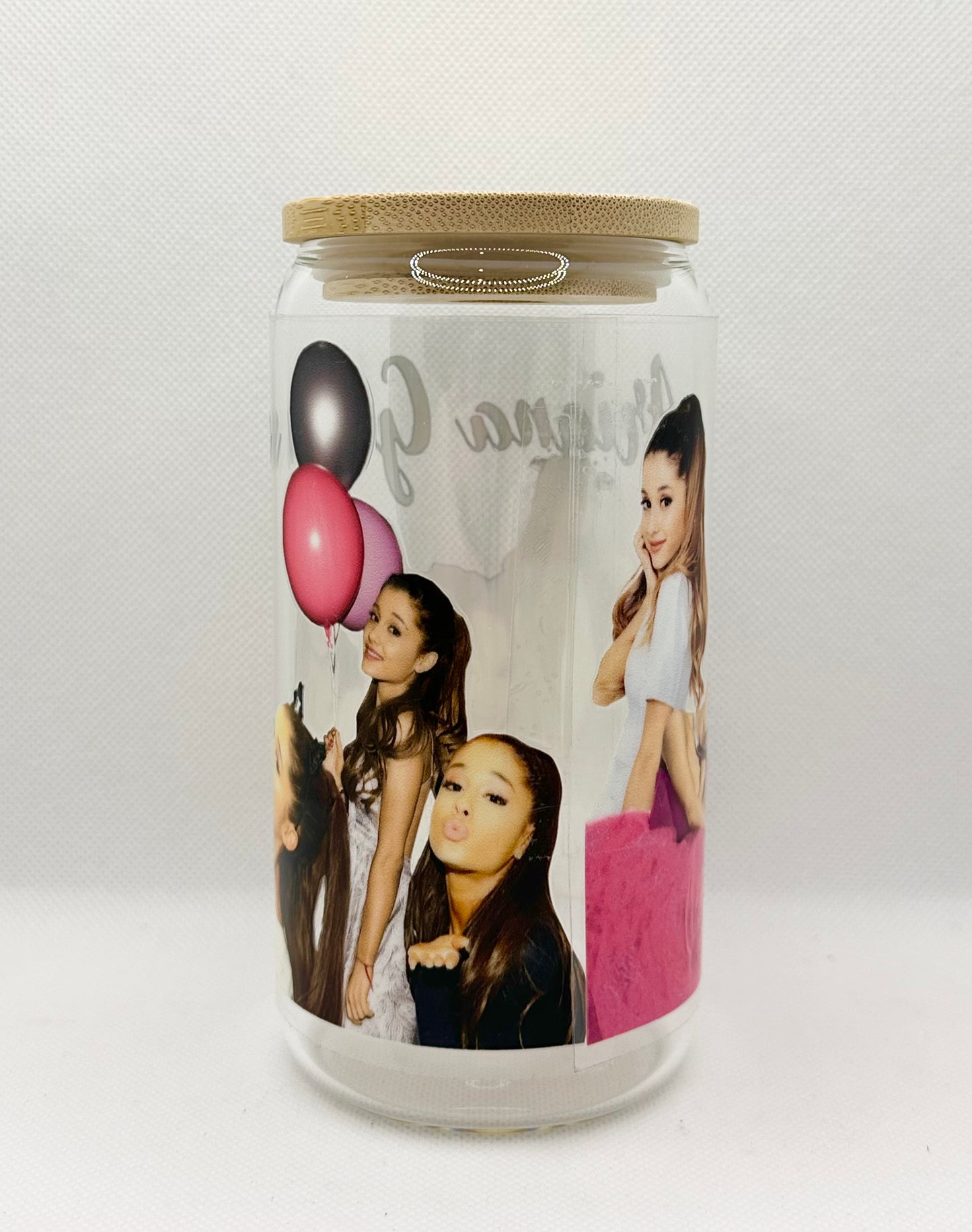 AG 16oz Clear Glass Tumbler with Straw