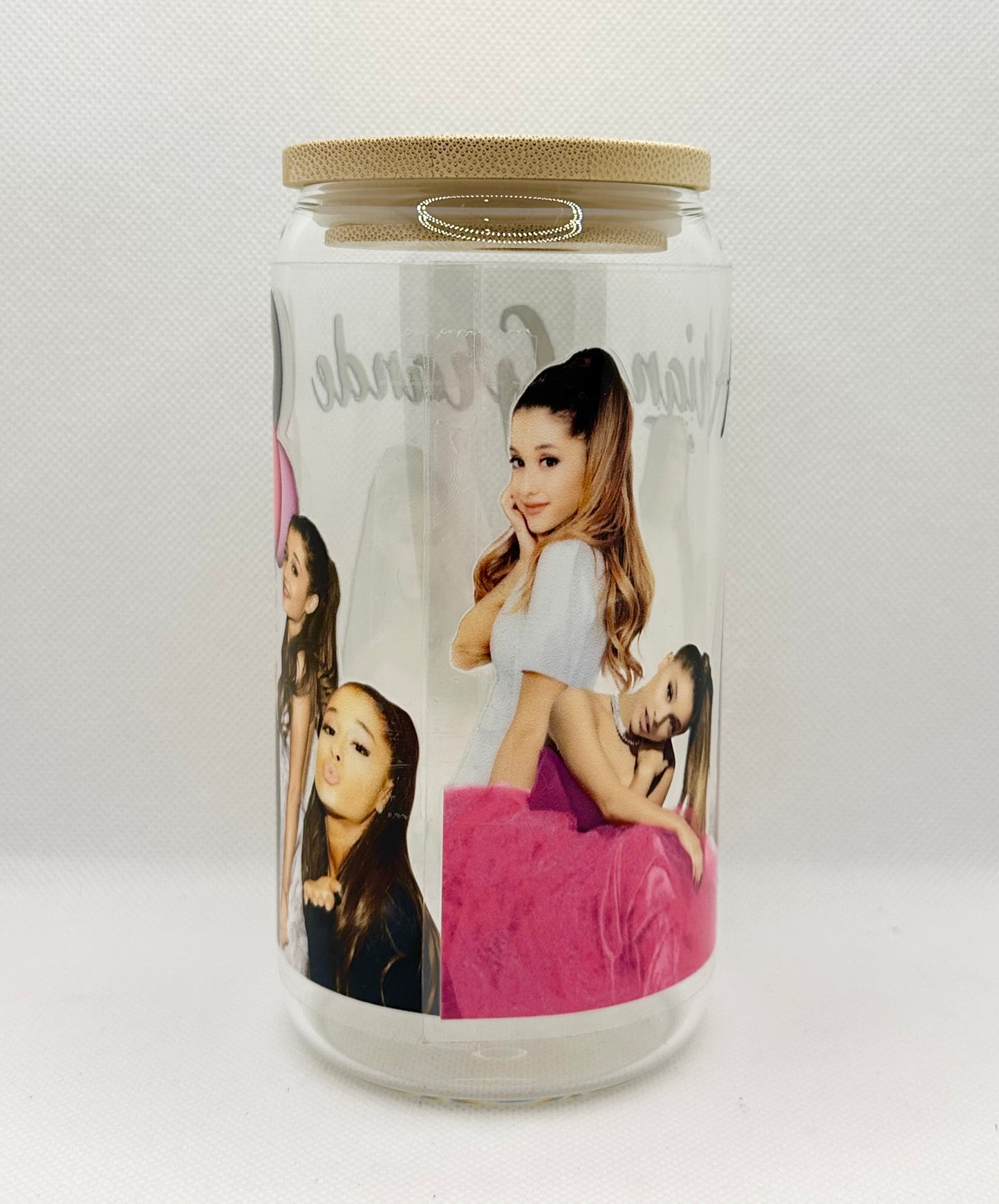 AG 16oz Clear Glass Tumbler with Straw
