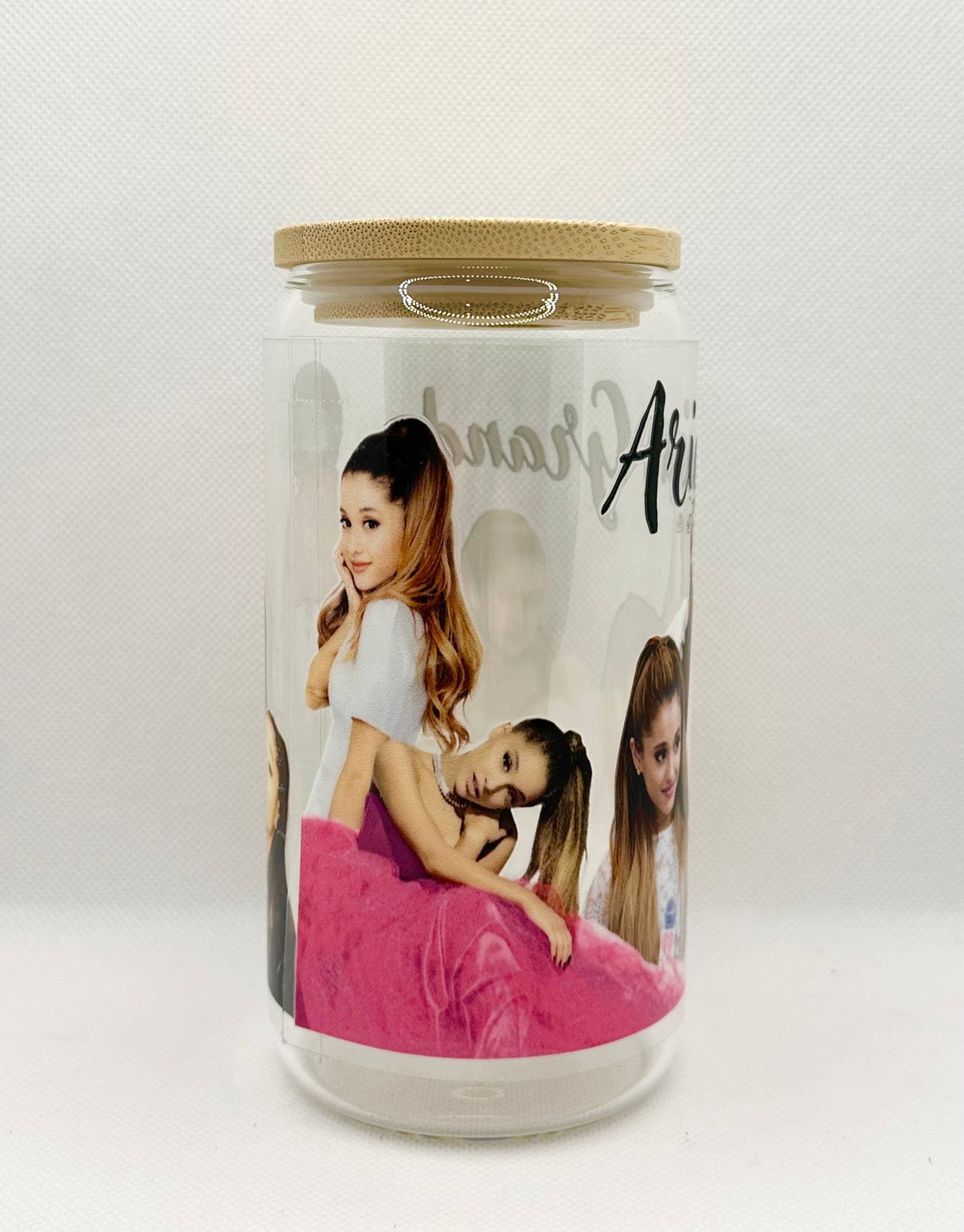 AG 16oz Clear Glass Tumbler with Straw
