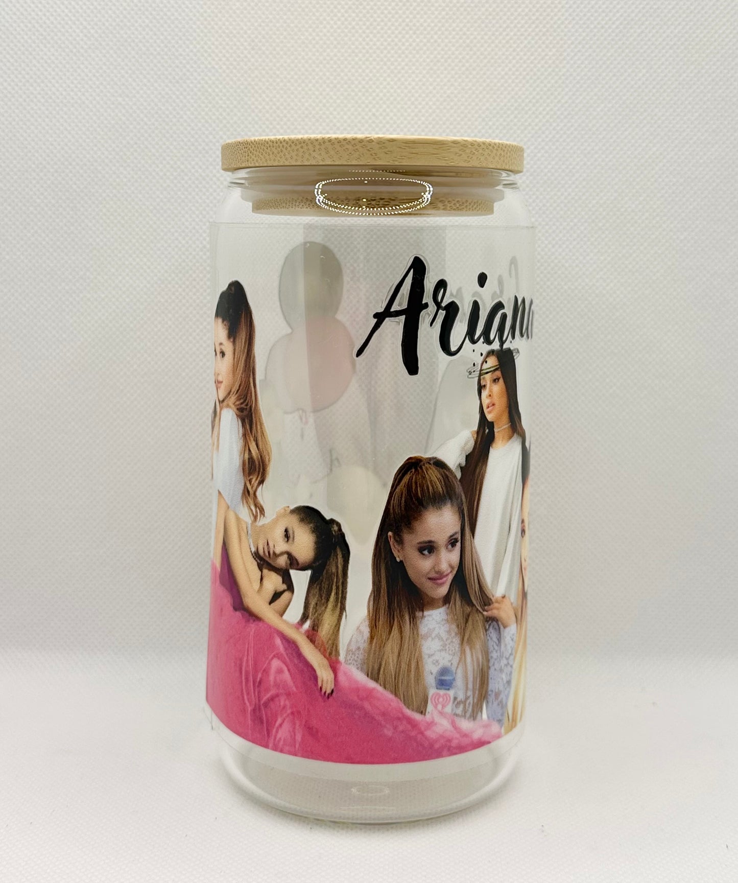 AG 16oz Clear Glass Tumbler with Straw